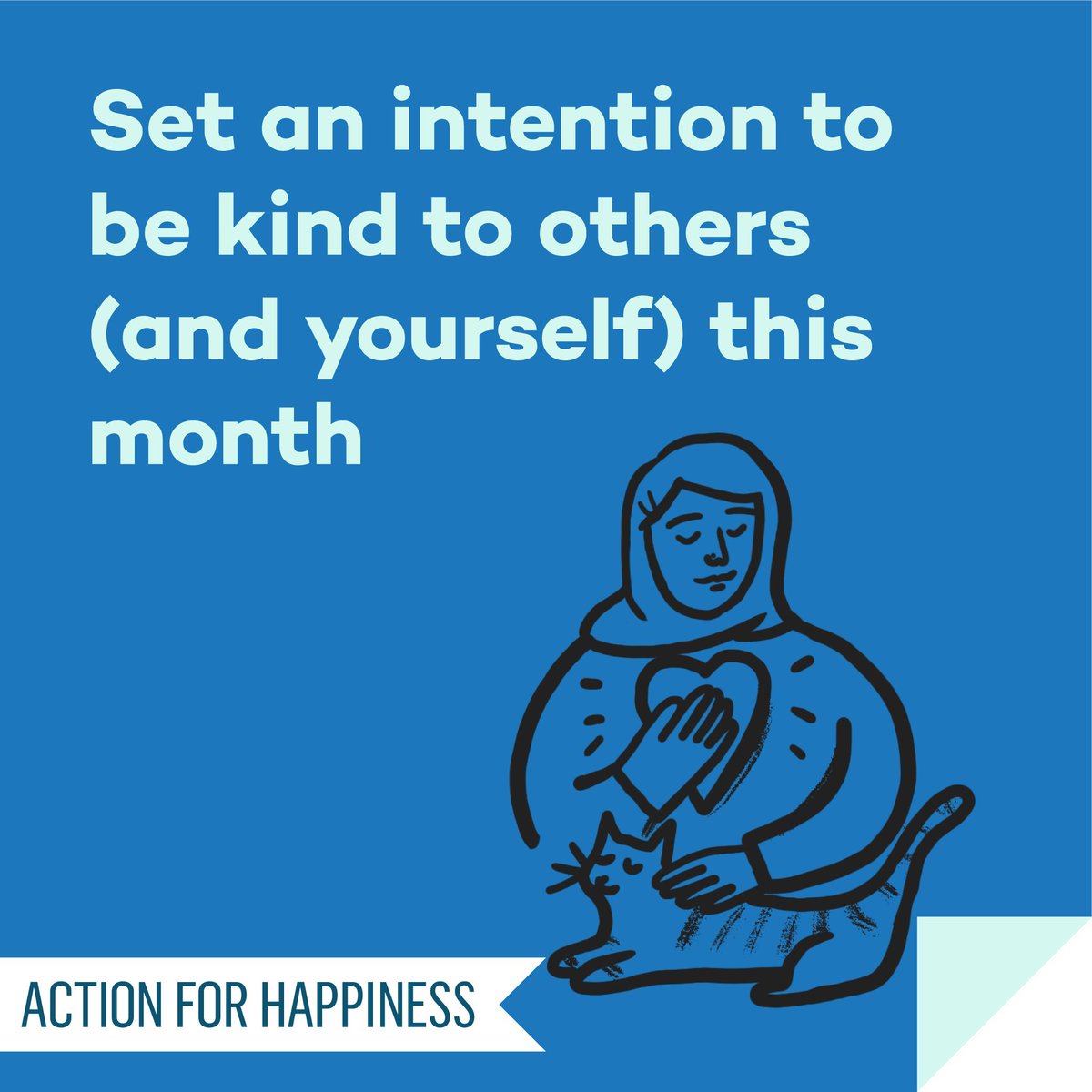Altruistic August - Day 1: Set an intention to be kind to others (and yourself) this month actionforhappiness.org/altruistic-aug… #AltruisticAugust