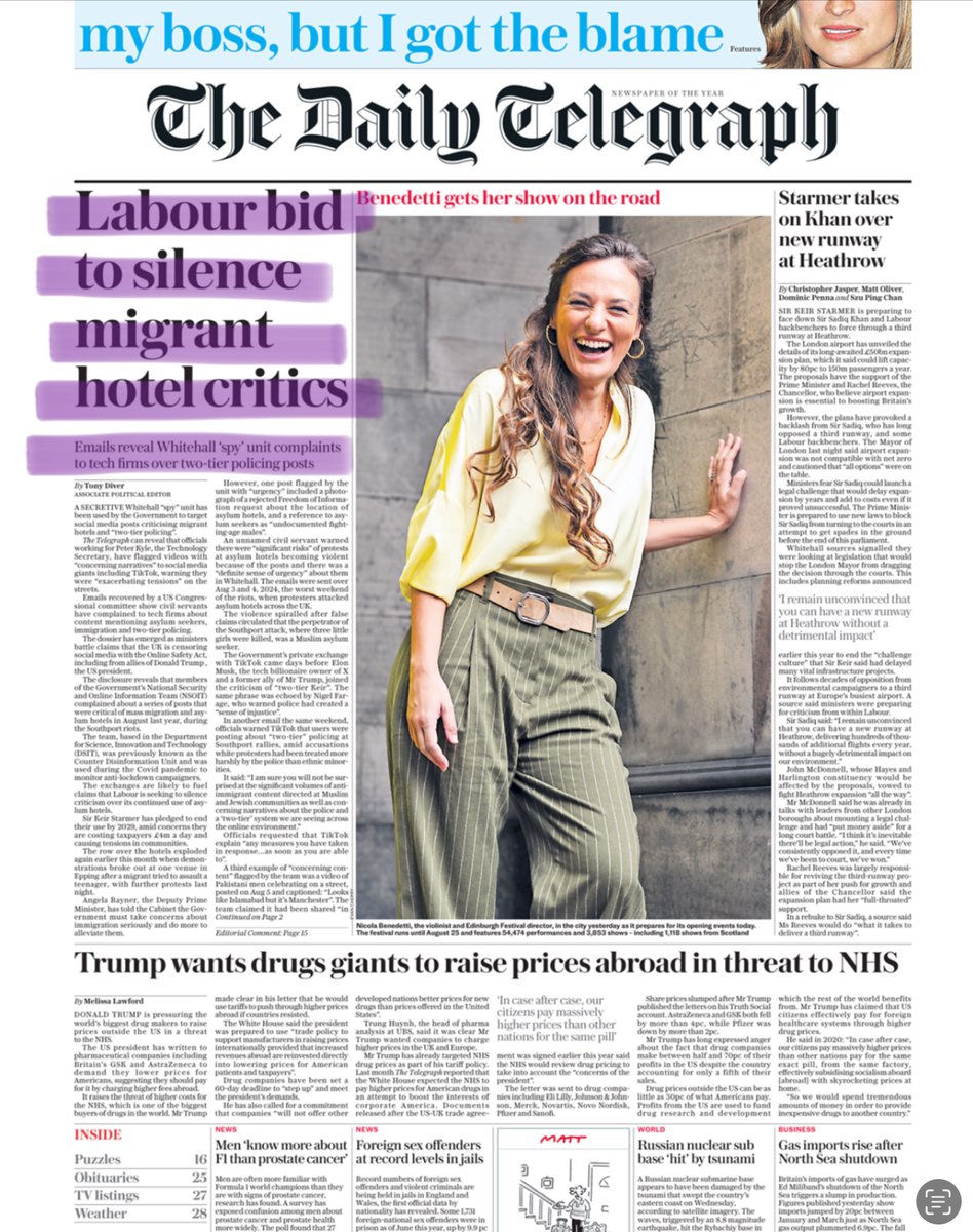 ‼️UK censorship –– 

Scope of UK Government censorship machine revealed as another 'monitored narrative' is disclosed in US Congress

Evidence emerges of another problematic 'narrative' (i.e. truth) the Government deems worthy of censorship.  

This time, 'two tier policing'.