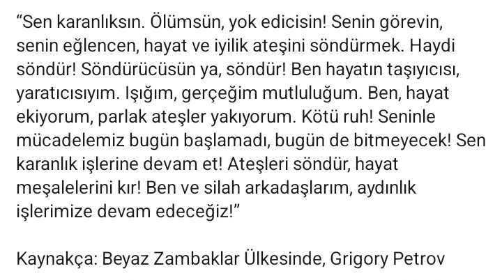 Atatürk'ün çok sevdiği, bizzat okunmasını istediği Beyaz Zambaklar Ülkesi kitabından bir pasaj. Yorumsuz!...