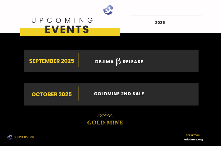 Fall 2025 lineup looking absolutely unhinged 🔥

September: Dejima β Release 🚀
October: GoldMine 2nd Sale 💎

This timeline is about to be INSANE

Y'all better be ready for this chaos 👀

#metaverse #metaversenft #polygon #goldmine #rwa #gamefi #crypto #japan #web3 #edoera