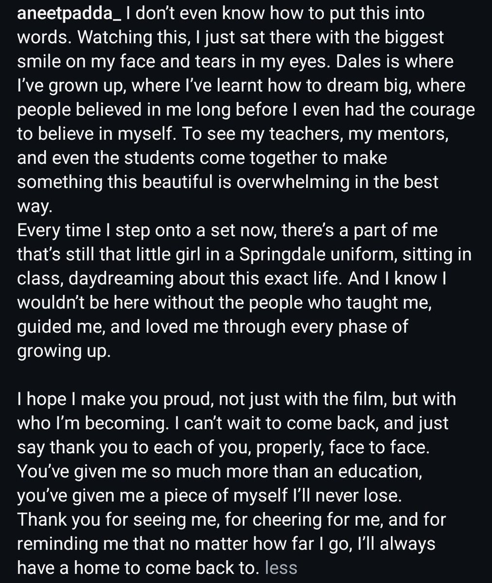 aneet posted for her school springdale