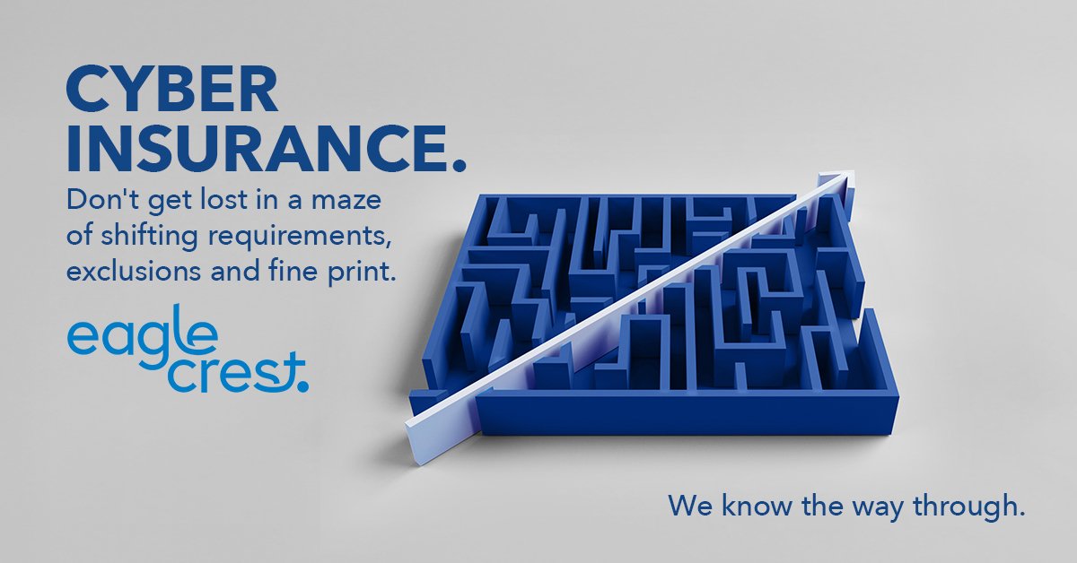 EaglecrestTech's tweet image. Navigating cyber insurance can feel overwhelming.

The rules keep changing. The requirements are confusing. And the fine print? It’s endless.

But you don’t have to figure it out alone! -&amp;gt; eaglecrest.com.au

#CyberInsurance
