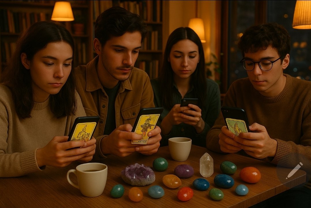 RealKeyPoint's tweet image. 当代中国年轻人的&quot;疗愈经济&quot;热潮，看似是对传统的反叛，实际上是千年文化基因的完美传承——无论是塔罗占卜、水晶疗愈，还是AI算命、东北出马仙，都遵循着同样的功利主义逻辑。而从上一代人在寺庙里虔诚地烧着天价高香，到今天的年轻人在直播间里购买水晶疗愈服务，表面上看似跨越了传统与现代的鸿沟，实…