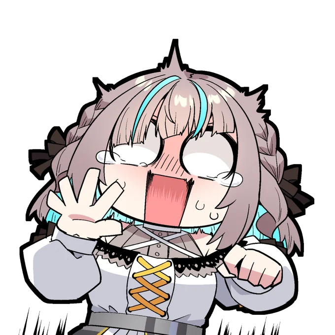 滅茶苦茶ビビる小夏みなもさん #vtuberさんスタンプ風に描いた #みなもみなよ