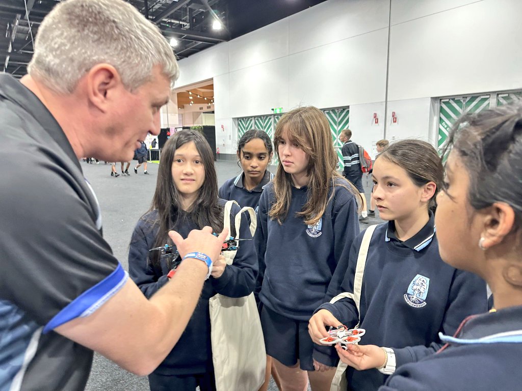 AUADRT's tweet photo. Day 1, School #STEM Day, complete at #ScienceAlive!
We're here Sat and Sun #ADELAIDE: Come learn #DroneRacing and all about @AustralianArmy, @AusAirForce and Cadet #drones!
#SendIt!
#RAdelaide
@DefenceScience @ADFCareers @ChiefAusArmy @SEAC_ADF @RAAF_ACAUST @RAAF_ACWOFF https://t.co/QJNAJ1FgGR