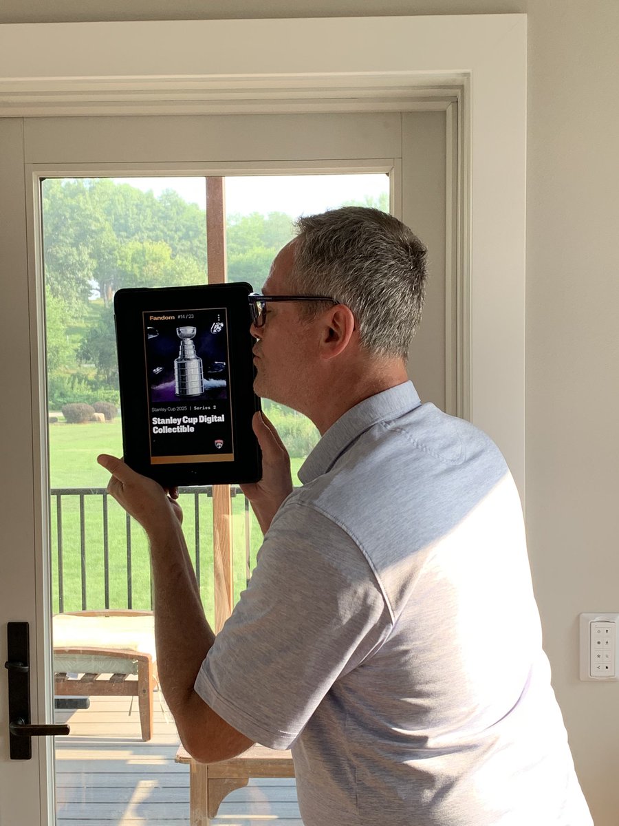 GarySBerman1's tweet photo. When the Stanley Cup gets airdropped into your collection, you mimic what every player in the history of the NHL does when they win the privilege… 
Thanks @NHLBreakaway https://t.co/pGHgrUeBI7