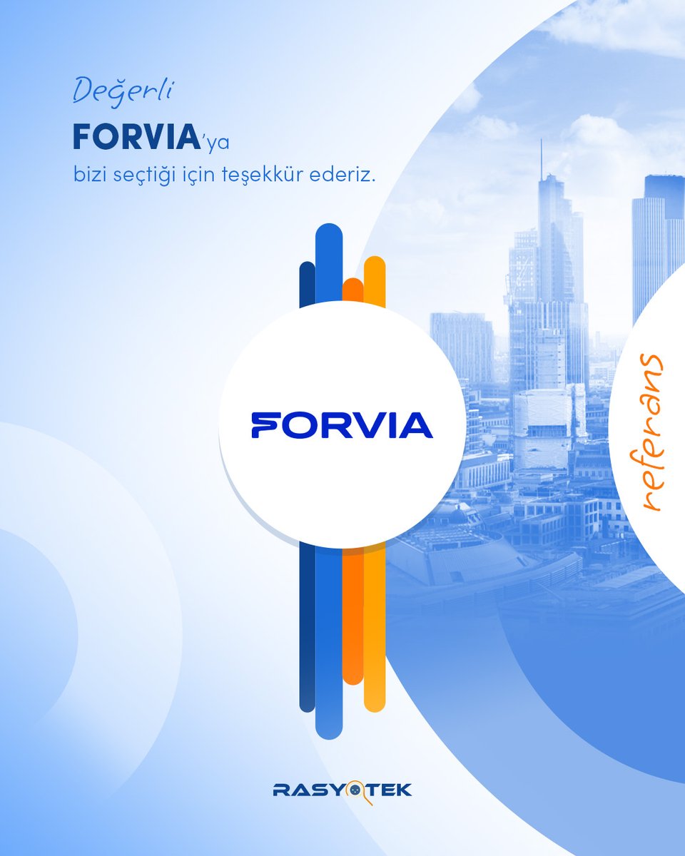 Başarı yolculuğunuzda yanınızda olmaktan mutluluk duyuyoruz.. ​
FORVIA, Rasyotek hizmetlerini tercih etti. ​
®️
#rasyotek #başarıhikayeleri