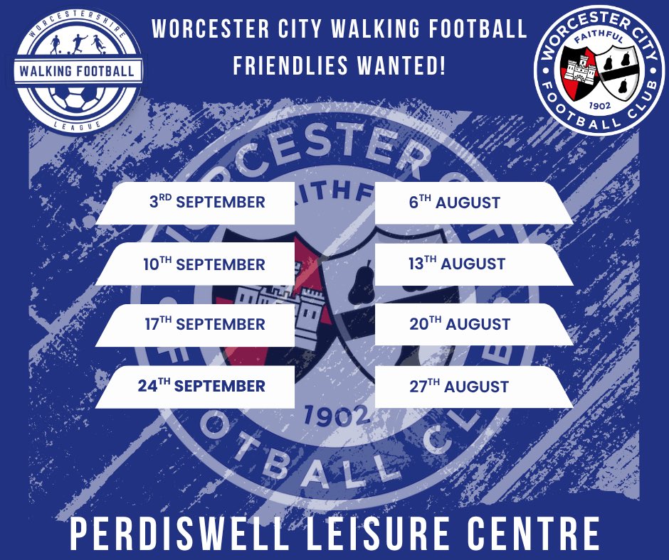 Worcester City FC Strollers Walking Football tweet media