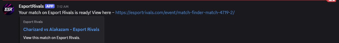 ESR Premium users now have access to our discord match bot, which gives instant DMs via discord when your ESR matches are ready to be played 🔥