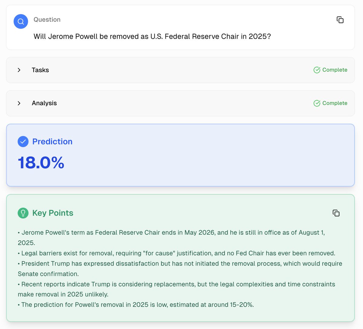 Unlikely Trump removes Powell in 2025