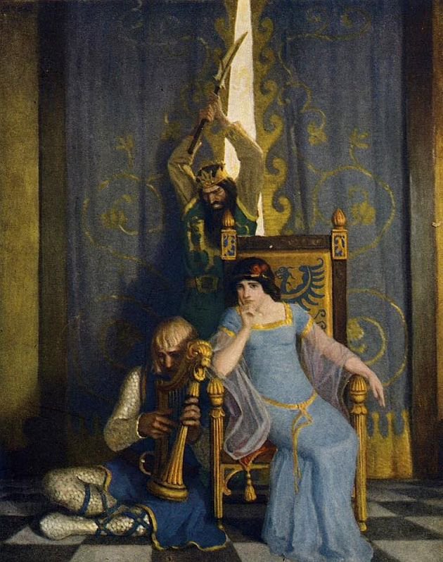 Illustration for The Boy’s King Arthur (1917) by Newell Convers Wyeth (1882-1945).