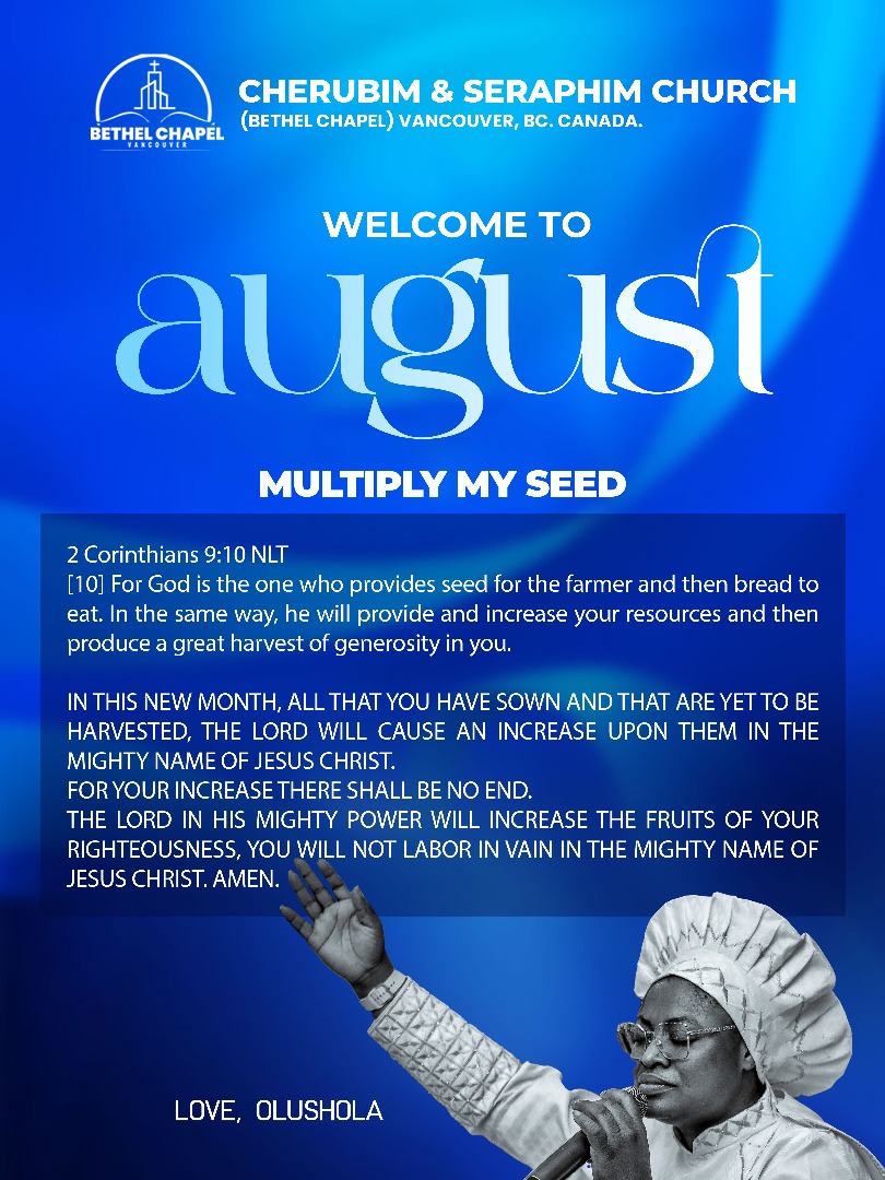 *Welcome to August* 🤍

Kindly find the prophetic declaration for this new month
🤍
