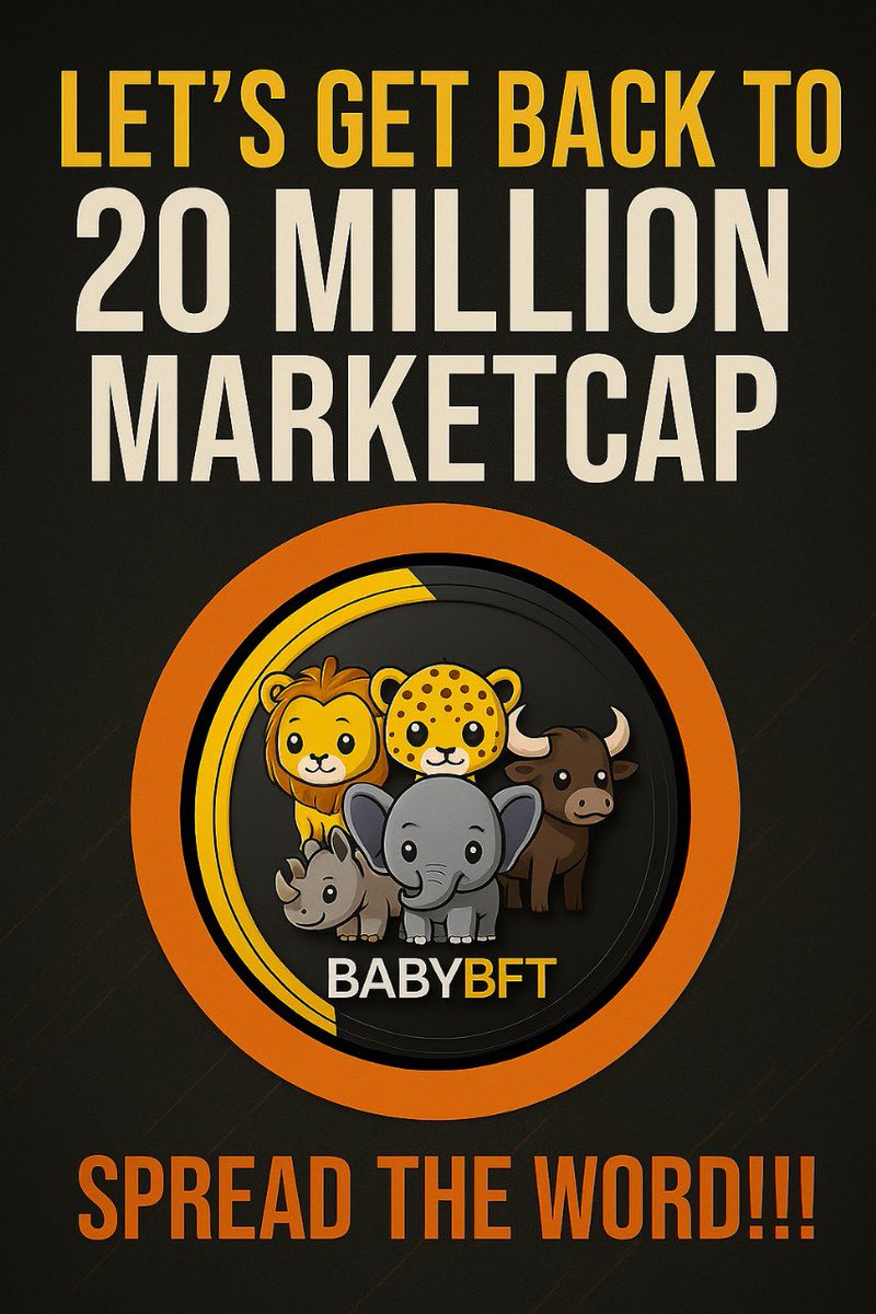 🔥 *LET’S IGNITE THE COMEBACK!* 🔥

*WE’RE ON A MISSION:*
🚀 RESTORE BABYBFT TO A *$20M MARKET CAP!* 🚀

*HOW YOU CAN HELP:*
👉 SPREAD THE WORD! Share this poster, tag friends &amp; crypto groups.
👉 STAY ACTIVE! Engage in our community for updates.

👉 VISIT OUR WEBSITE: 🌐
