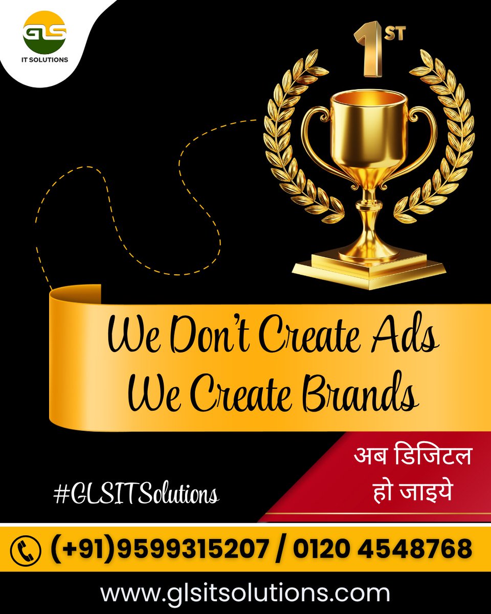 glsitsolutions's tweet image. 🏆 We Don’t Just Create Ads – We Create Brands!
-
💡 Go Digital with GLS IT Solutions – Your Growth Partner!
📲 Contact Us Today:
📞 +91 9599315207 / 0120 4548768

#GLSITSolutions #BrandBuilding #DigitalMarketing #OnlineBranding #MarketingExperts #WeCreateBrands #DigitalIndia