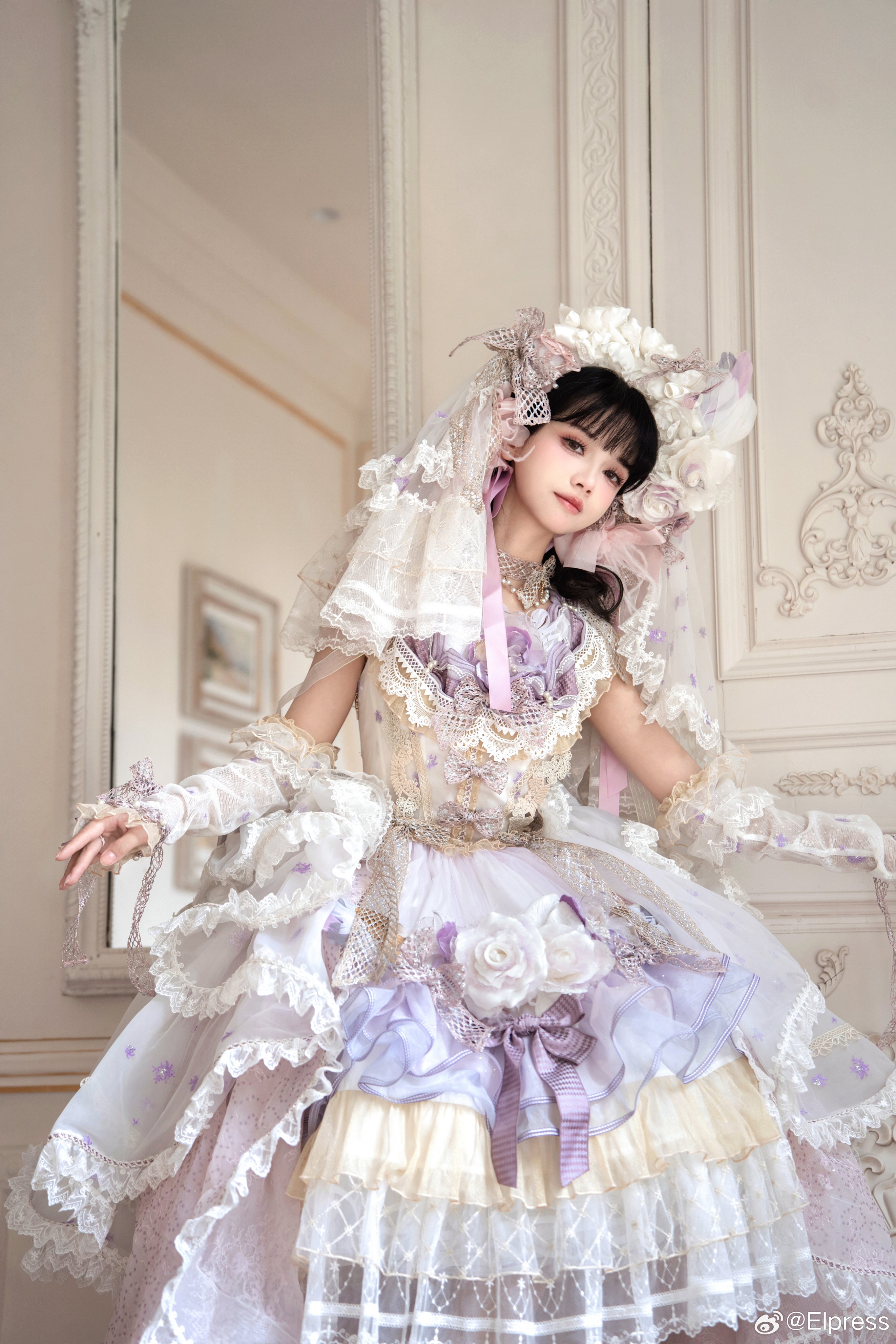 【美品】さえらレンイダンス　立体薔薇フリルのポンチョ白パーティー Roses on the Roof～ロリィタ＆クラシック【公式PR】 on X