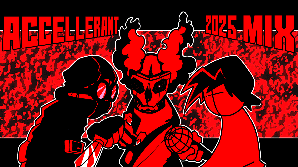 Here's all the art I did for my Accelerant 2025 mix!! It was all really fun drawing and hope you had a nice time listening! (Thread below!)

#fnf #madnesscombat