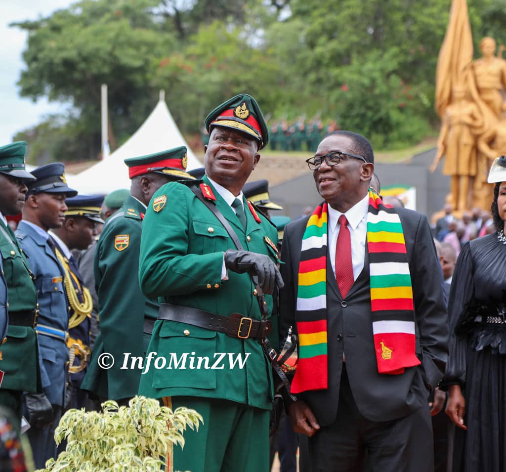 Today is 1 August, the month we celebrate our departed and living heroes and Defence Forces Day celebrations. We thank our war veterans for the sacrifices you made.
Thank you, General P.V. Sibanda, and your colleagues in uniform for standing resolute in making sure our country is