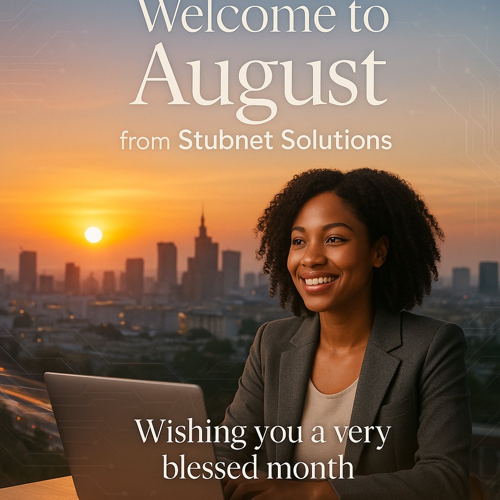 stubnet2's tweet photo. Welcome to August from Stubnet Solutions 
As we step into August, we at Stubnet Solutions are filled with gratitude, for your trust, your loyalty, and your continued support.
May this new month bring you renewed energy
#August #StubnetSolutions #HappyNewMonth https://t.co/aVwBlL9MsQ