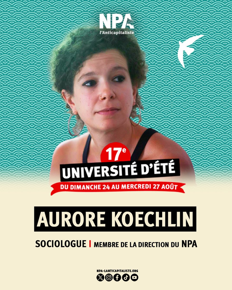 NPA - L'Anticapitaliste (@npa_officiel) on Twitter photo âL'historienne Lissel Quiroz sera prĂ©sente Ă notre universitĂ© d'Ă©tĂ© pour un atelier intitulĂ© "SexualitĂ© et colonialitĂ© dans le reggaeton"
La sociologue <a href="/AuroreKoechlin/">Aurore Koechlin</a> discutera Ătat autoritaire contre Ătat "social" avec Claude Serfati et Benoit Teste
đnpa-lanticapitaliste.org/UDT2025 âL'historienne Lissel Quiroz sera prĂ©sente Ă notre universitĂ© d'Ă©tĂ© pour un atelier intitulĂ© "SexualitĂ© et colonialitĂ© dans le reggaeton"
La sociologue <a href="/AuroreKoechlin/">Aurore Koechlin</a> discutera Ătat autoritaire contre Ătat "social" avec Claude Serfati et Benoit Teste
đnpa-lanticapitaliste.org/UDT2025