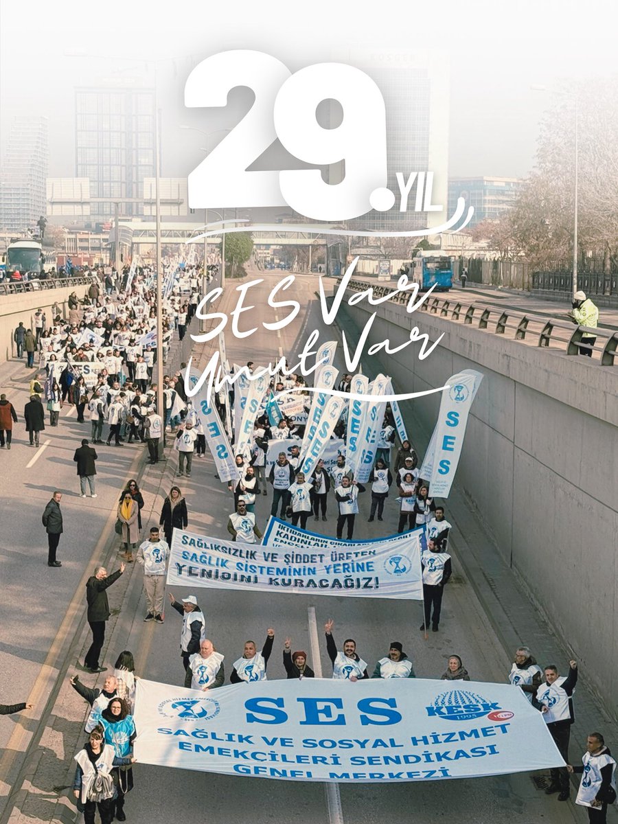 📣Dünden bugüne mücadelemiz sürüyor!

Sağlık ve Sosyal Hizmet Emekçilerinin mücadelesi, 1990’lı yılların başlarında kurulan Tüm Sağlık Sen, Genel Sağlık İş, Sağlık Sen ve Sosyal Hizmet Sen’den SES’e bitmedi, daha sürüyor o kavga ve sürecek!

Sendikamız SES’in 29. Kuruluş Yıl