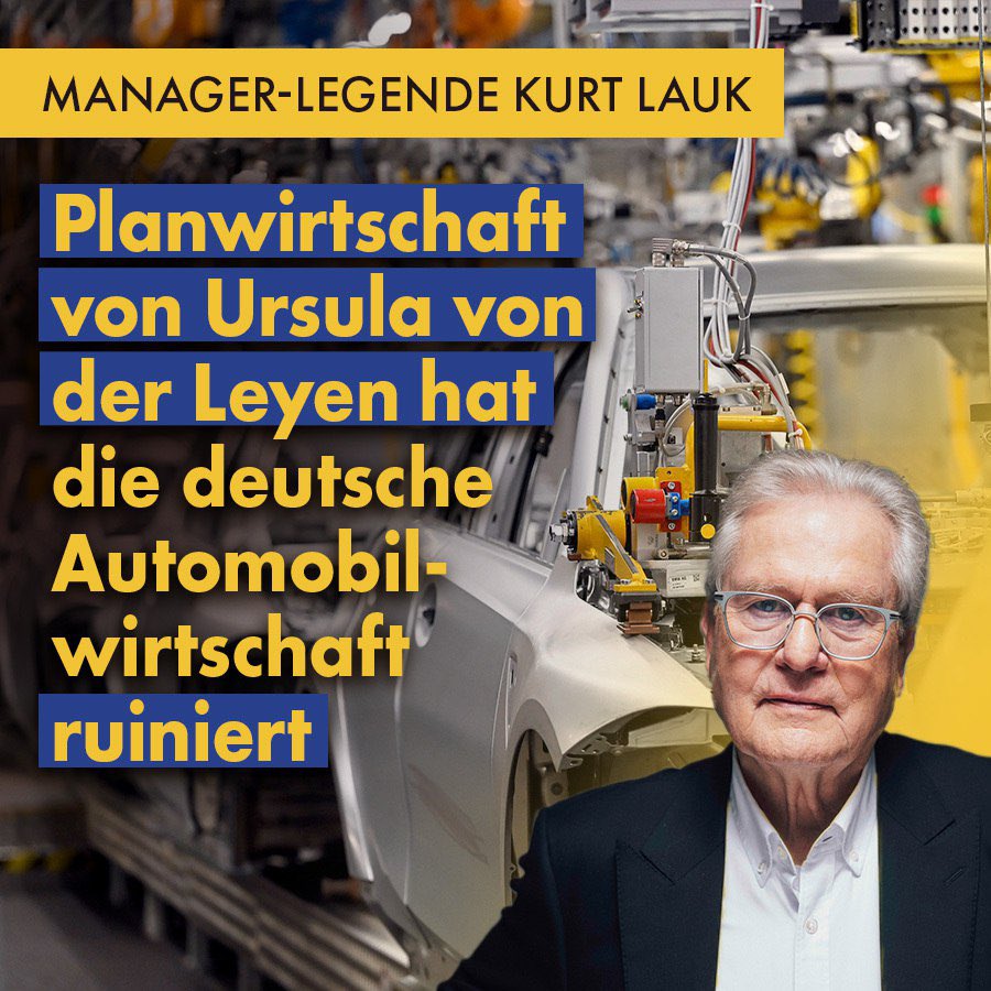 Die Planwirtschaft von Ursula von der Leyen hat die deutsche Automobilwirtschaft ruiniert🔥
nius.de/politik/news/d…