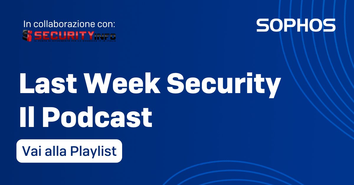 Nuova puntata di Last Week Security con @GiancarloCalzetta e @WalterNarisoni: dagli hacker messicani che spiavano l’FBI ai dipendenti che collaboravano con i cybercriminali generando conflitti d’interesse.  

Nel nuovo episodio si parla di questo e altro: bit.ly/4nT430m