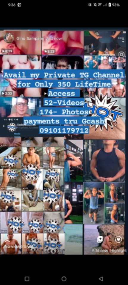 PERMISSION TO POST
IM FREELANCE LEGIT TRAVELLER MASSEUR..SUPER HINA NG MASSAGE NGAYON..KAYA PRA MKA KAIN AT MKATULONG S NAGULANG KO..AVAIL MY PRIVATE TG CHANEL FOR ONLY 350 PESOS LIFETIME ACCRSS..GCASH PAYMENT..PM S WANT MAG AVAIL AT THANKS FOR HELPING ME,💪💪💦