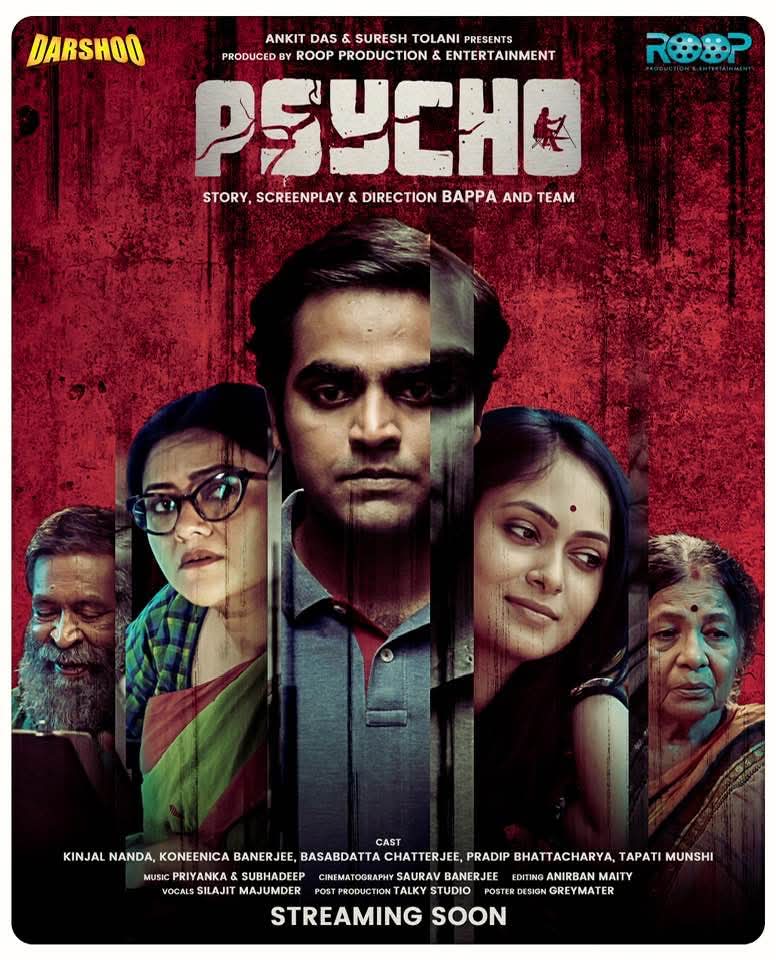WB_BoxOffice's tweet photo. BRAND NEW WEB SERIES ‘PSYCHO’ PREMIERES TODAY ON DARSHOO... Watch the #FirstEpisode on #Psycho – directed by #Bappa and team, LIVE now on @Darshoo828911.
#KinjalNanda | #KoneenicaBanerjee | #BasabdattaChatterjee | #PradipBhattacharya | #RoopProduction https://t.co/DhzF2edQqU