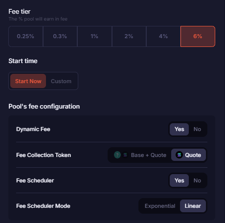 ethsolm's tweet image. The community has concluded that these are the best settings overall.

The reason is that linear pool fees decay much slower compared to exponential ones, giving you more time to earn fees and profit.
