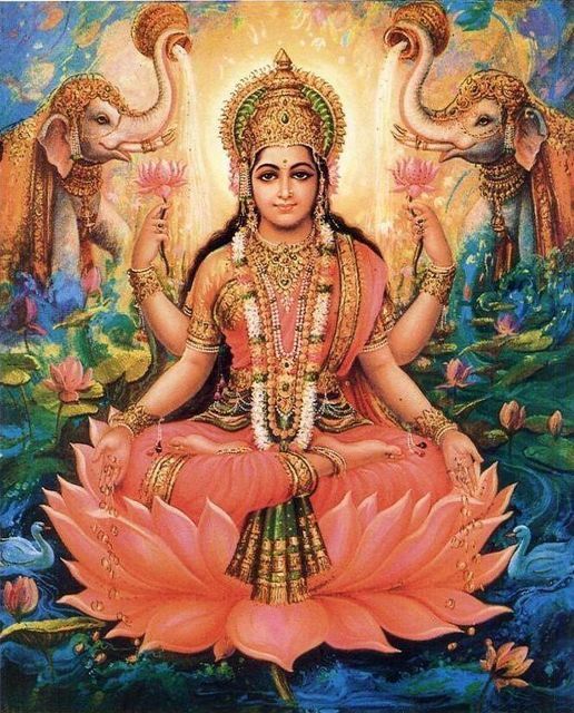 या सा पद्मासनस्था विपुलकटितटी पद्मपत्रा यताक्षी, गम्भीरावर्तनाभिस्तनभरनमिता शुभ्रवस्त्रोत्तरीया। 

या लक्ष्मीर्दिव्यरूपैर्मणिगणखचितैः स्नापिता हेमकुम्भैः
सा नित्यं पद्महस्ता मम वसतु गृहे सर्वमांगल्ययुक्ता॥

🥀🥀 जय माता लक्ष्मी🥀🥀