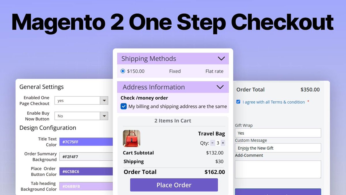 webkul's tweet image. 🛒 Make checkout fast &amp;amp; simple!
One Step Checkout for #Magento2 lets customers buy with just one tap.
Supports Apple ID, coupons, GST, &amp;amp; Hyva Theme.
🎥 youtu.be/b0j7F2X84g0?si…
#MagentoExtensions #OnePageCheckout #Webkul