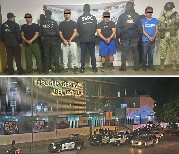 Zarpazo de la <a href="/FiscaliaPuebla/">FGE Puebla</a> a la delincuencia: detienen a cuatro funcionarios y ex funcionarios de áreas de seguridad. Están señalados por filtrar información a grupos delictivos, protegerlos
y obstaculizar investigaciones. Ya lo habían advertido <a href="/armentapuebla_/">Alejandro Armenta</a> e <a href="/idamis35/">Idamis Pastor Betancourt</a>