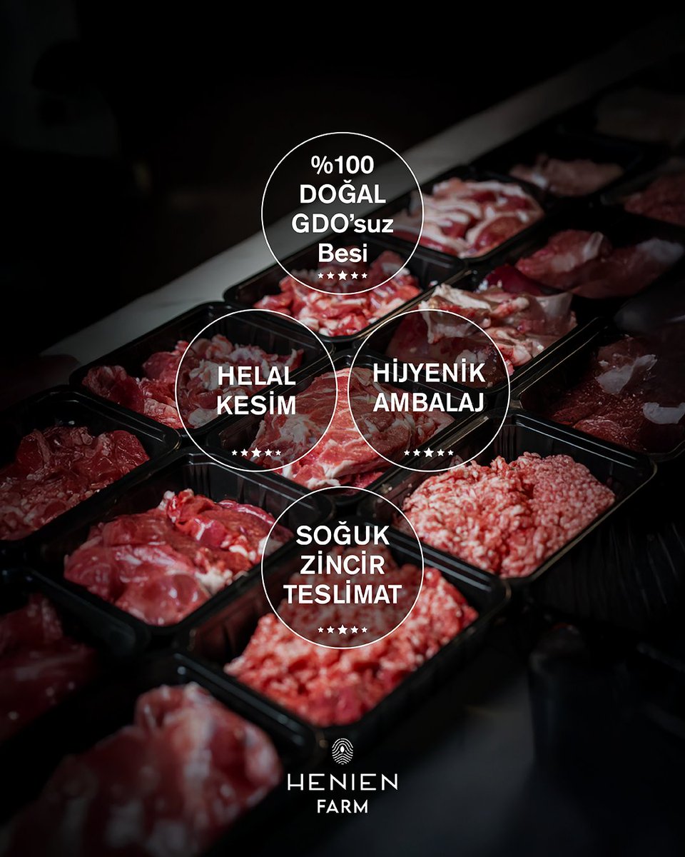 henienfarm's tweet photo. EKSİĞİ YOK LEZZETİ ÇOK
%100 doğal, GDO’suz besi hayvanlardan elde edilen etlerimiz; helal kesim, hijyenik ambalaj ve soğuk zincir teslimat güvencesiyle sofralarınıza ulaşıyor.

Doğal Besi 🌱 Helal Kesim 🐑 Soğuk Zincir 🚛 https://t.co/2FarZMoOAg