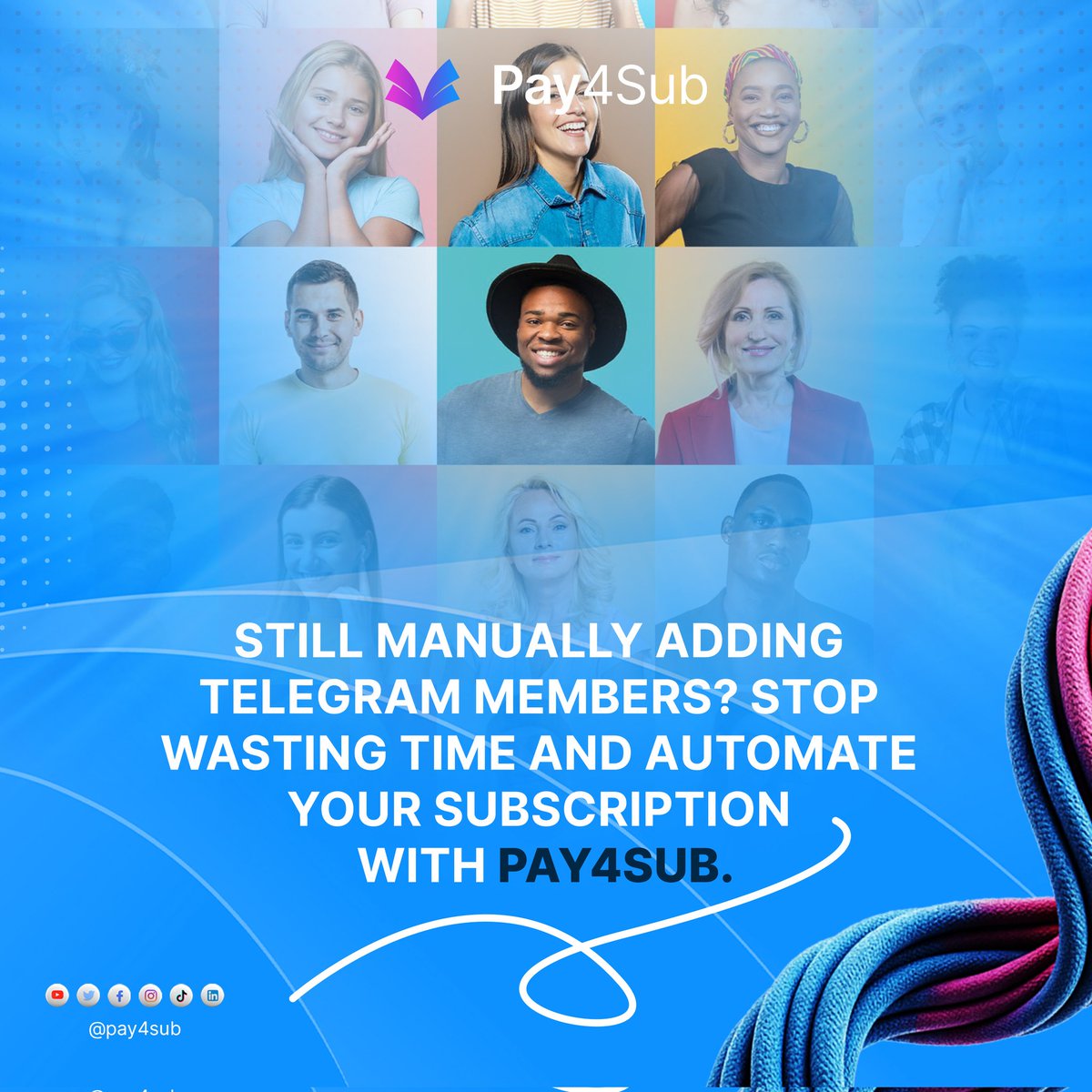 pay4sub_'s tweet image. Liberate your time! 🔓 

Automate Telegram subscriptions and watch your community flourish effortlessly.

 #TelegramAutomation #CommunityGrowth #TimeSaver
