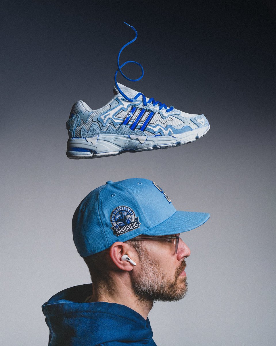 Earlier this year I started experimenting with dip dyeing sneakers. This pair — the Bad Bunny x Adidas Response CL in the Wonder White colorway — went for a swim in a couple shades of blue Rit Dye… and came out looking like this.

I actually took these with me on a family trip
