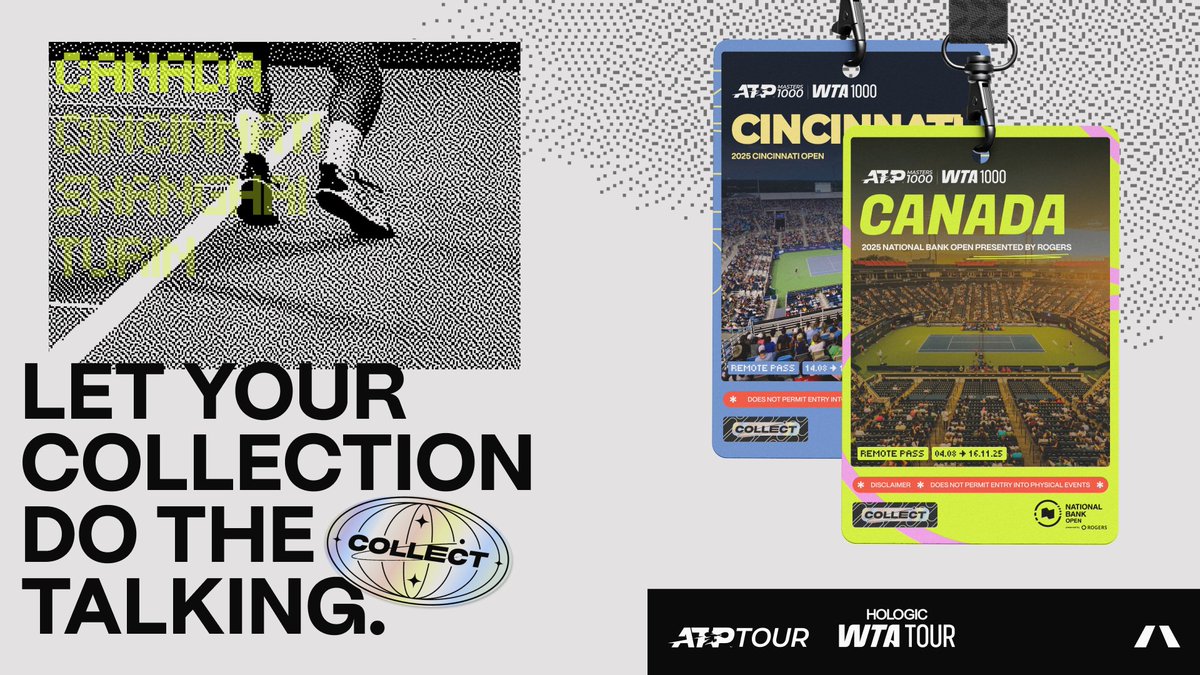 Walrus_Moonboy's tweet image. 1/
🎾 Web3 meets Tennis again!
@tracedotfan × @atptour present:
"Collect: It All Adds Up", returning Aug 1 for the ATP Masters 1000 series!
From Canada 🇨🇦 to Turin 🇮🇹, fans can collect the biggest matches.
👇🧵