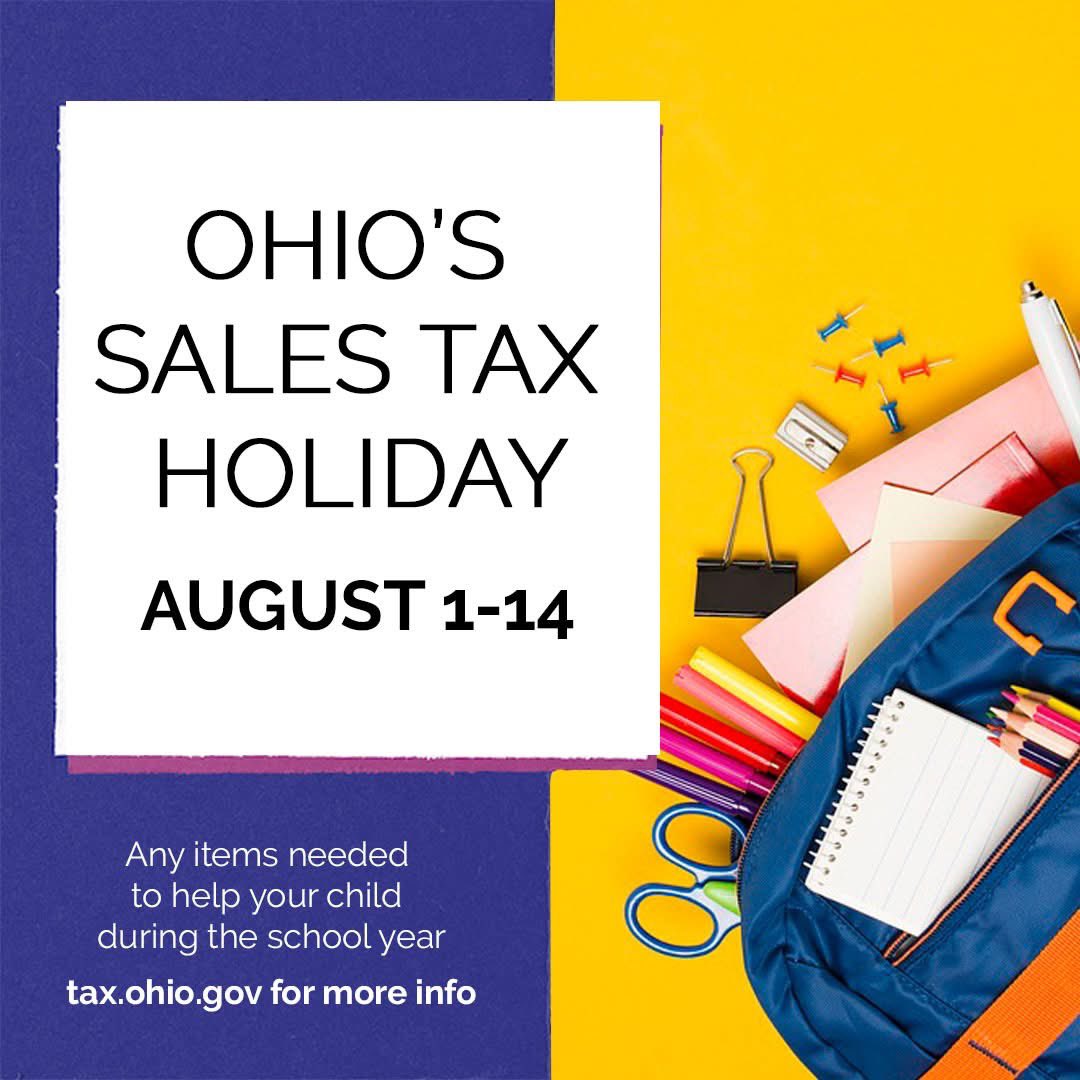 Ohio’s Sales Tax Holiday is Aug. 1–14- the perfect opportunity to grab back-to-school essentials tax-free!
From supplies &amp; clothing to classroom needs, take advantage of the savings ✈️
Let’s gear up for a great start to the new school year! 📚 ✏️ 📓 #bettertogether #power2rise