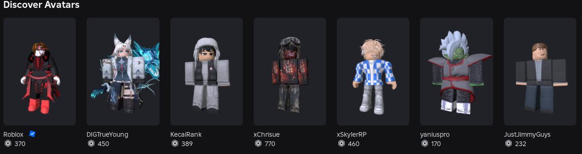 Roblox lets you view avatars on the homepage now?