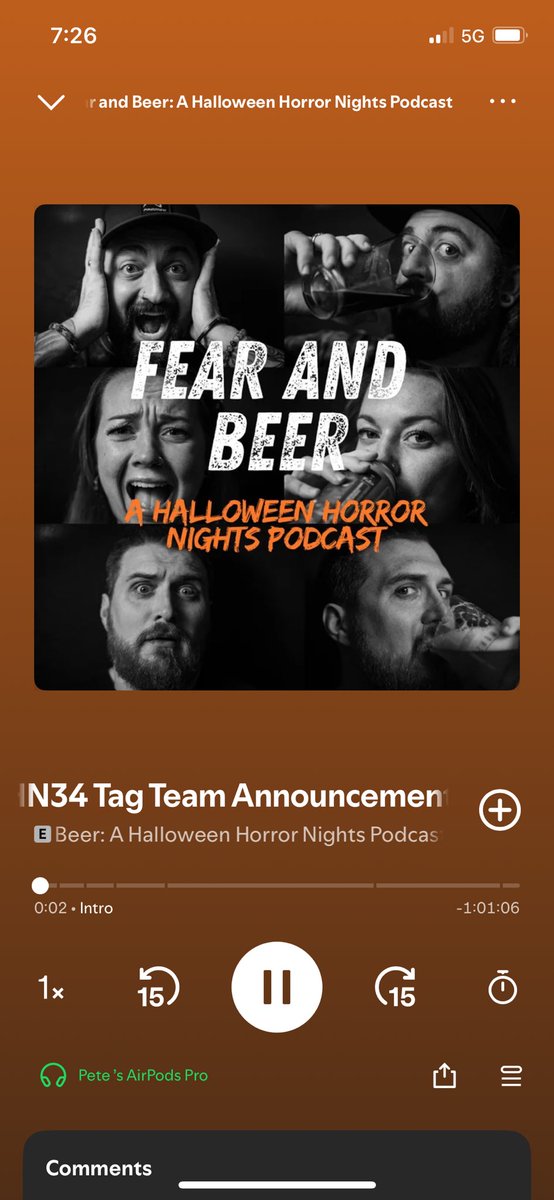 RunnerSteelCity's tweet photo. HHN starts this month and what better way to start your morning by listening to your favorite HHN podcast @fearandbeerpod. Also thanks for the shout out yes I’ll be buying shirts today!! https://t.co/IYp19YIxZe