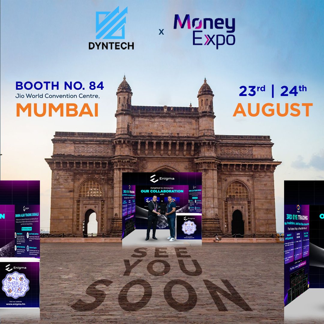 Dynamic__Tech's tweet image. 📷 Dyntech is Heading to Money Expo 2025! 📷
Join us at Money Expo 2025 to experience Innovative Solutions
📷 Where to Find Us?
Booth No. 84 (Silver Zone)
📷 23-24 August 2025
📷 Jio World Convention Centre, Mumbai