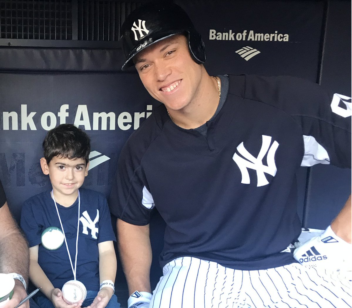 Marty Lyons Foundation (@martylyonsfdn) on Twitter photo Remembering back when Aaron Judge granted Jacob's wish to meet you and go to a Yankees game. THANK YOU AARON for making this special moment for a MLF Wish Kid! #NationalPlayBallDay <a href="/TheJudge44/">Aaron Judge</a> <a href="/Yankees/">New York Yankees</a>
Help grant a wish: martylyonsfoundation.org/donate-today Remembering back when Aaron Judge granted Jacob's wish to meet you and go to a Yankees game. THANK YOU AARON for making this special moment for a MLF Wish Kid! #NationalPlayBallDay <a href="/TheJudge44/">Aaron Judge</a> <a href="/Yankees/">New York Yankees</a>
Help grant a wish: martylyonsfoundation.org/donate-today
