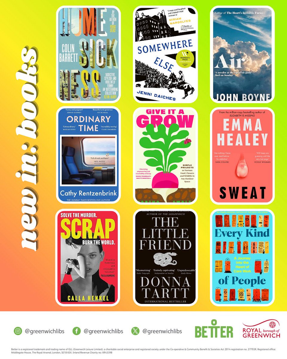 We have lots of incredible #NewBooks in our libraries! Use your #Greenwich #Library card + PIN to reserve your chosen reads here: bit.ly/3Ew1YFL and you can collect at a library of your choice in the borough, or use #Libby on your digital device! 📚 #LoveYourLibrary