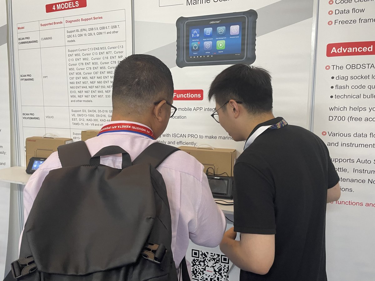 OBDSTAR at INAMAEINE 2025, Indonesia!🙌

Thank you to all who visited our booth and showed interest in our Marine Scanners. Looking forward to future collaborations! 🌍🚢

#OBDSTAR #MarineTech #inamarine2025 #innovations #marinescanner