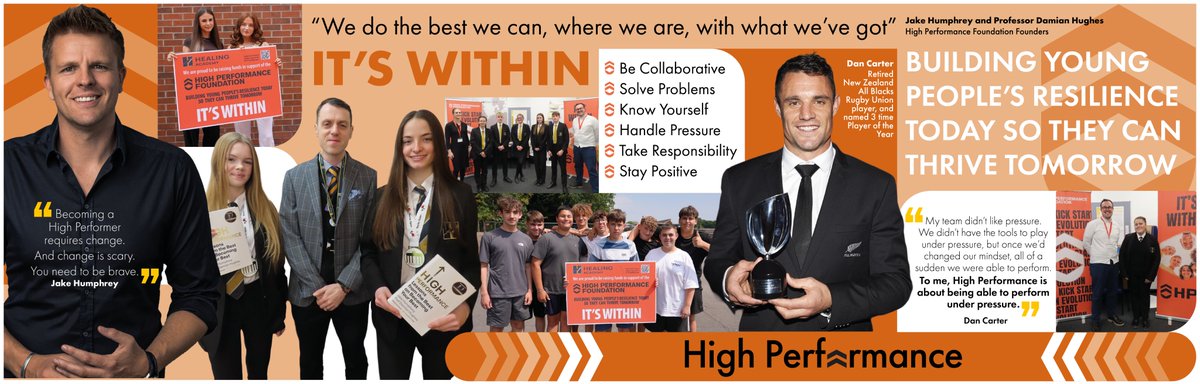 Another inspiring display goes up today.
This one is all about the work of the High Performance Foundation and how Healing Academy has embraced their ethos and values, which is the commitment to equip every child with the strategies and mental strength they need to thrive:
🤝  Be