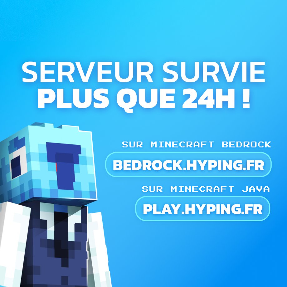 HYPING ❘ Serveur Minecraft tweet media