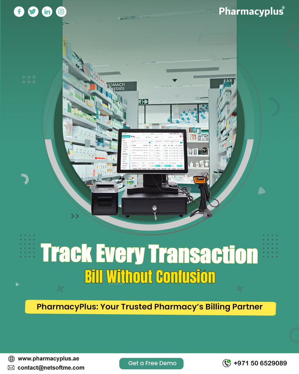 Pharmacyplus2's tweet photo. Track Every Transaction. Bill Without Confusion.

PharmacyPlus: Your Trusted Pharmacy’s Billing Partner

Contact: +971 50 6529089

#Pharmacy #pharmacyinventorysoftware #pharmacyerpsoftware #pharmacybillingsoftware #PharmacyBilling  #pharmacymanagementsoftware  #pharmacysoftware https://t.co/uRk6RQVZEM
