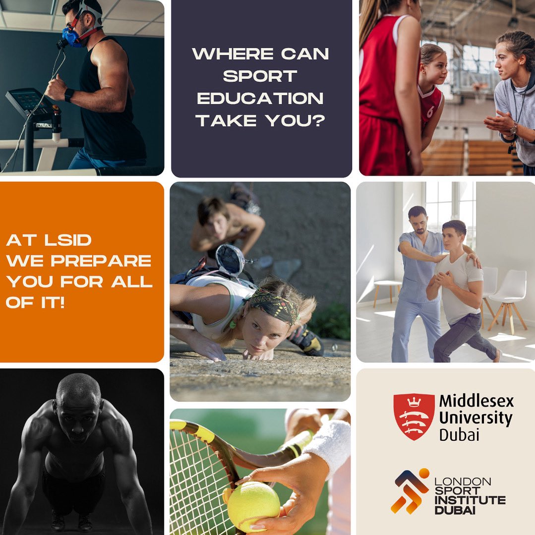 LSIDubai's tweet image. Not just a degree - it’s a launchpad. 
Sport education at LSID opens the door to coaching, science, analytics, management, and more. 

Start building yours today at @MiddlesexDubai 

#lsidubai #precisioninperformance #futureofsport #sporteducation #studysport #sportscience