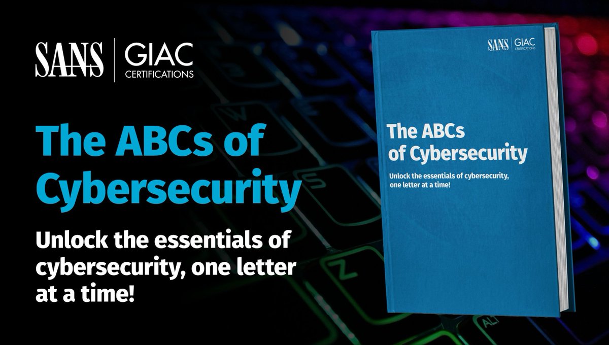 new_2_cyber's tweet image. 🔑 Unlock the secrets of cybersecurity terminology.
Strengthen your cyber knowledge with this easy-to-use ABC glossary!
📚 sans.org/u/1ATd
#CyberBasics #Cybersecurity #Cybersecurity101