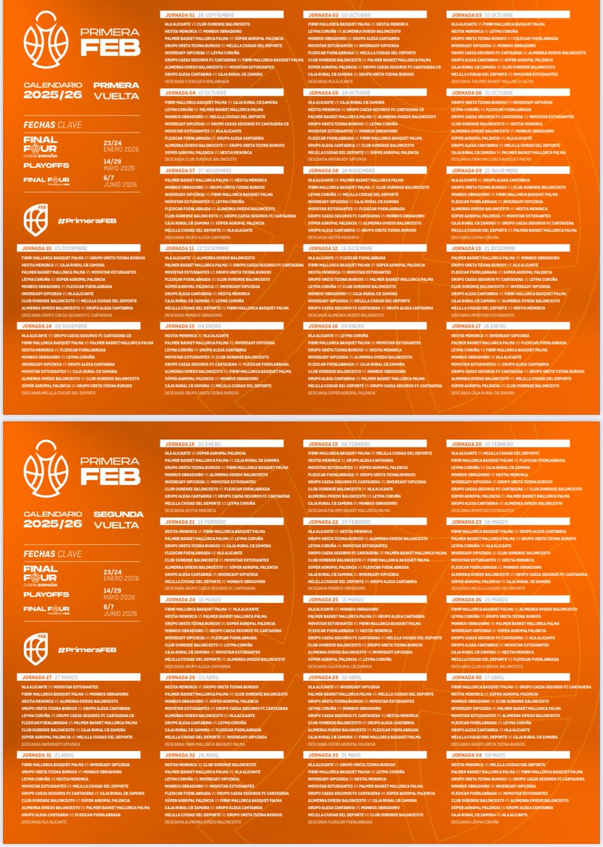 Abemus calendario #PrimeraFEB