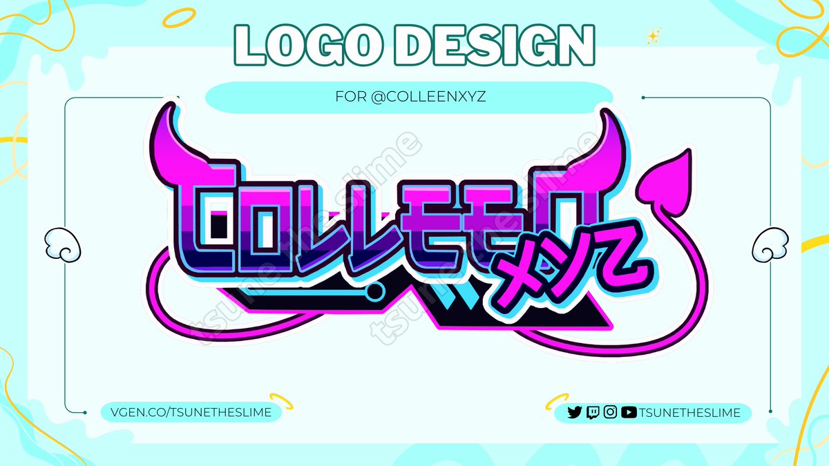 tsuneTheSlime's tweet image. Vtuber Logo Design for CollenXYZ !!

I been getting a lot of cyperpunk themed logos 😅
This is out of my usual themes so I&apos;m glad with how it turned out 

#VtuberSupport #logodesigns